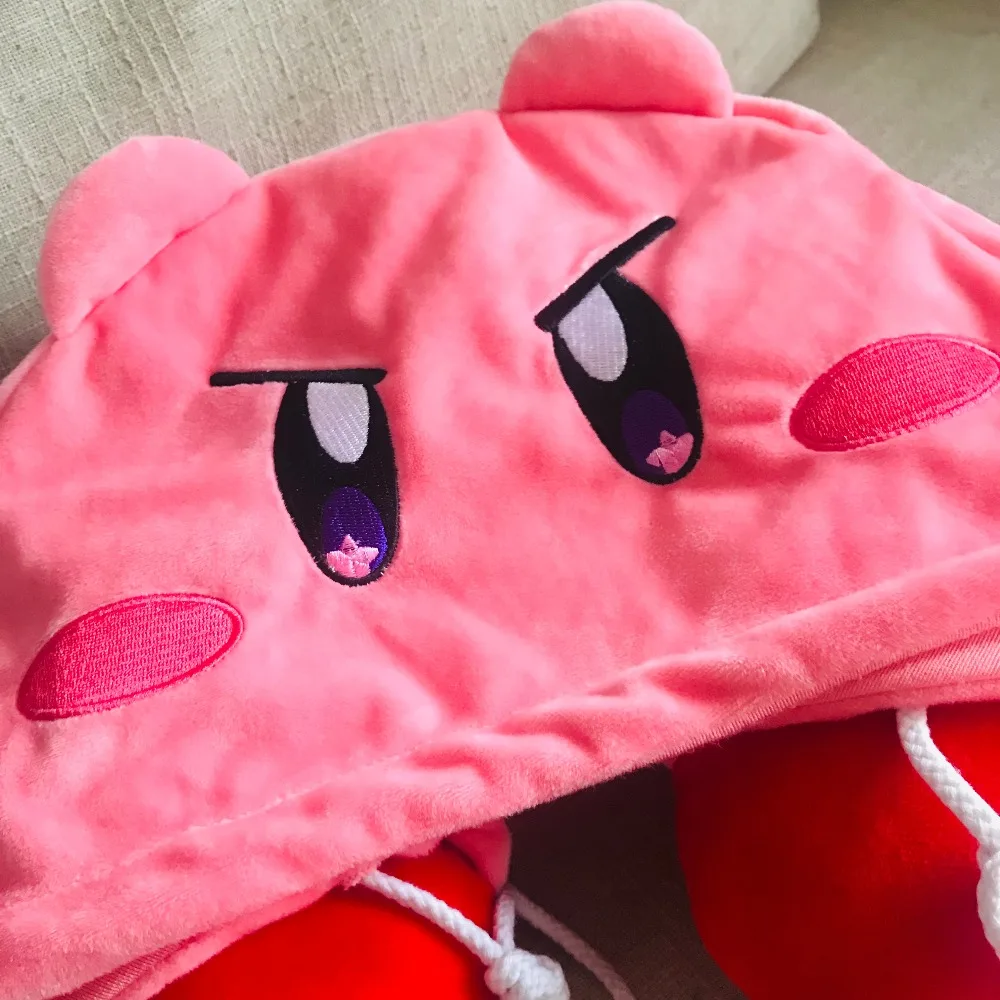 32CM Kirby Figure Plush Toy Star Soft Cartoon Hooded U-shaped Neck Pillow Siesta Car Travel | Игрушки и хобби