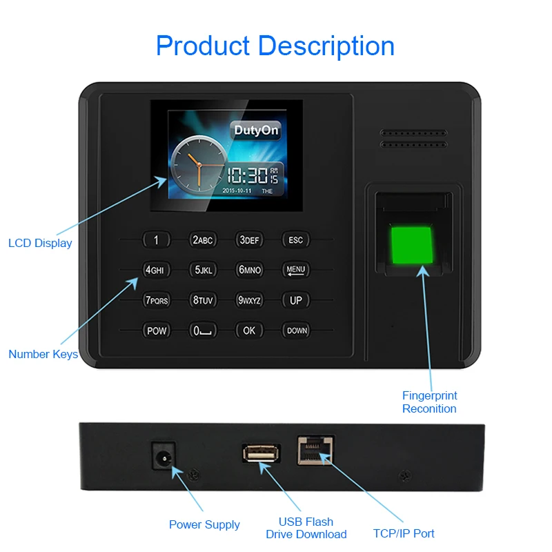 Eseye Biometric Fingerprint Attendance System USB Reader Office Clock Recorder Employee Device Machine | Безопасность и защита