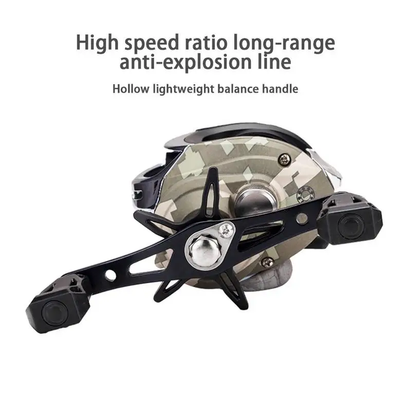 7 3: 1 высокоскоростная спиннинговая катушка для морской воды камуфляжная