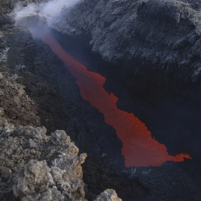 Крепление Etna open tube lava flow Сицилия постер с Италией печати (11x17) | Дом и сад