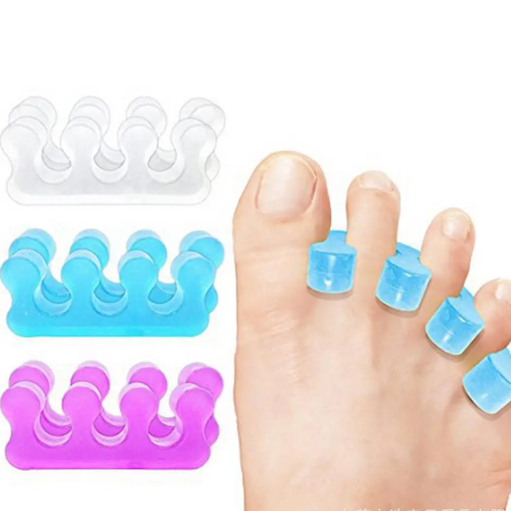 Защита ног Hallux вальгус палец ноги сепаратор Bunion прозрачный розовый синий унисекс
