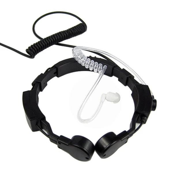 FBI Heavy Duty Tactical Big PTT Throat Mic Microphone Headset for Motorola Portable Radio EP450 GP300 CP040 CP180 Walkie Talki |