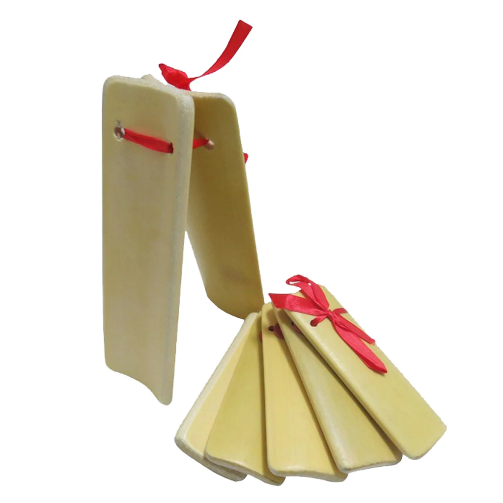 Tooyful Изысканный 2 шт бамбуковые руки Clappers палец Кастанет кликер большой +