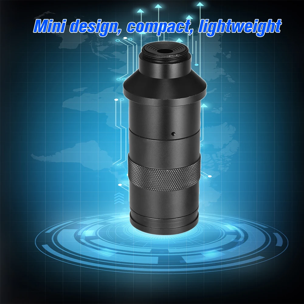 CCD промышленный микроскоп камера C-mount объектив 10X-200X увеличение Регулируемая 25 мм