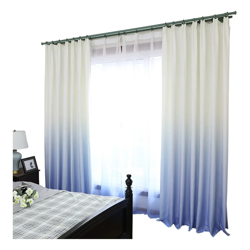 

POPANGEL 2019 New Cotton Linen Modern Blackout Window Curtains Darkening Thermal Insulated Living Room Grommet Finished Curtains