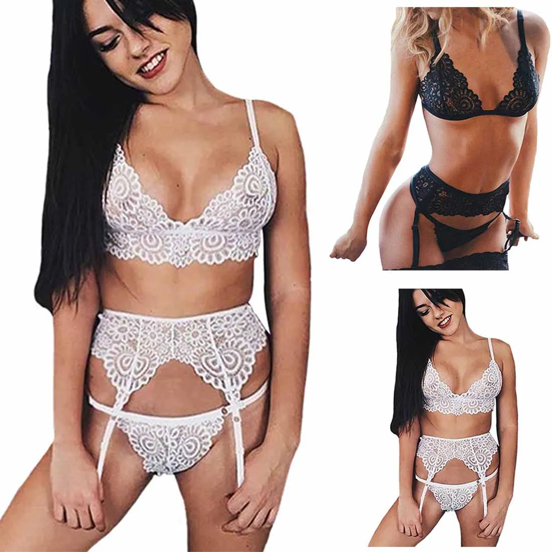 Кружева сексуальный бюстгальтер Push Up бесшовные вышивка Bralette эротическое нижнее