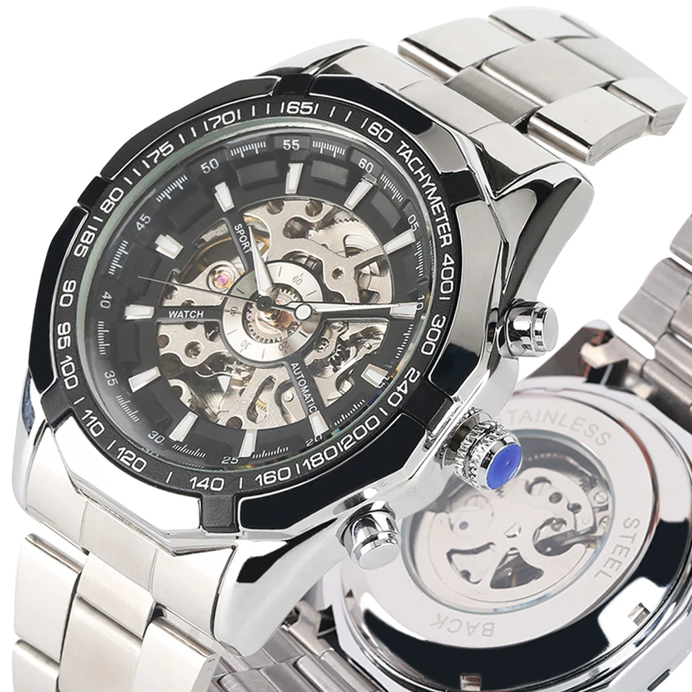 Мужские механические наручные часы с автоматическим автоподзаводом в стиле