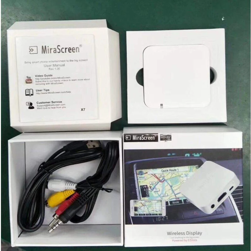 Для Mirascreen X7 ТВ Зеркальная Наклейка коробка переходник монитора с Wi Fi Am8252b Hdmi + av