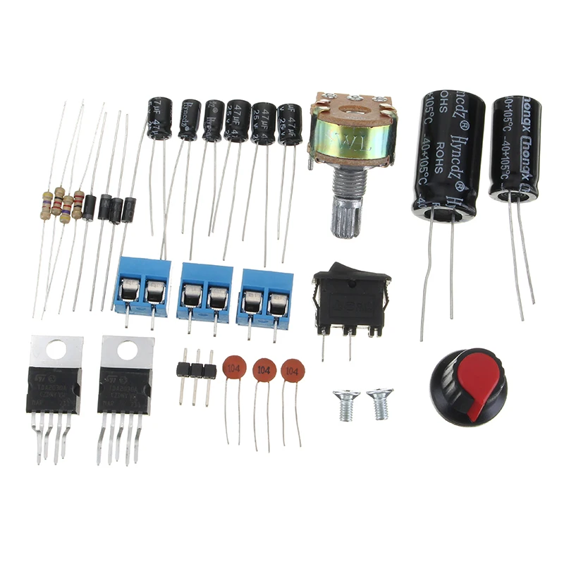LEORY TDA2030A Dual Channel Power Amplifier Board DIY Production Parts Kit | Электроника