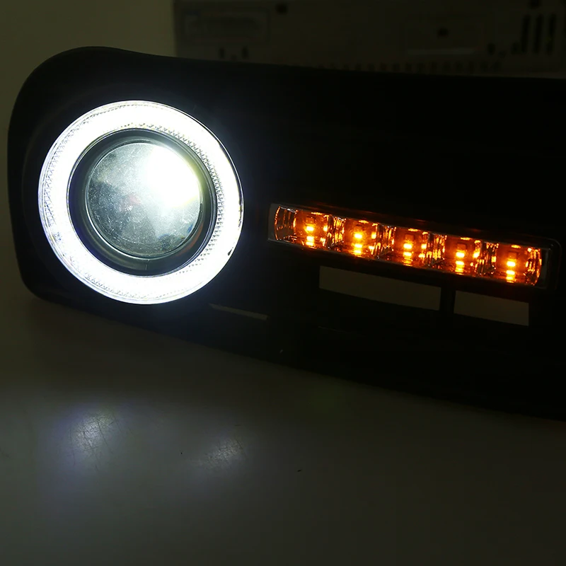 

POSSBAY LED Fog Light Daytime Running Lights for VW Golf MK5 2004 2005 2006 2007 2008 2009 DRL White Angel Eyes Car Lighting