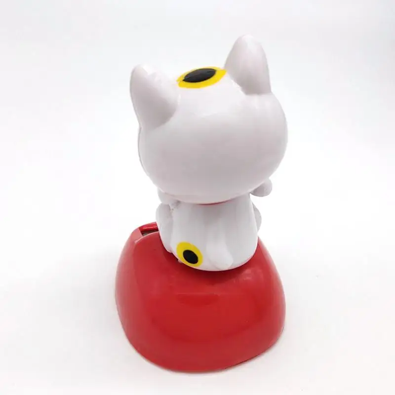 

Lucky Cat Lovely Solar Power Cat Interior Ornament Home Decor For Kids Toy Birthday Gift benchmark