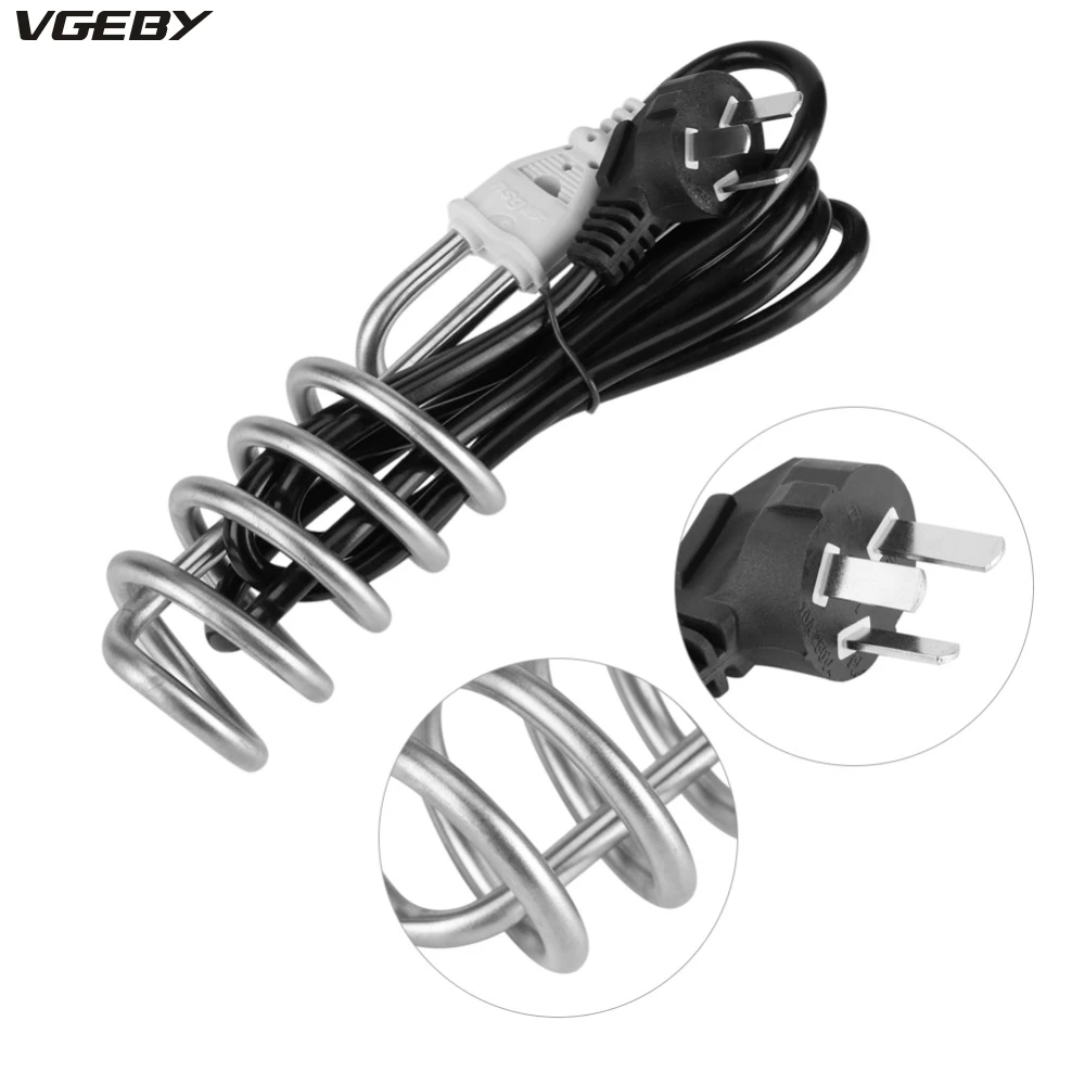 2500W 220V Нержавеющая сталь Портативный Электрический погружной водонагреватель