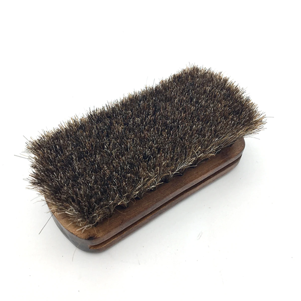 

Horsehair Shoe Shine Brush Soft Horse Hair Bristles Wood Handle Shoes Leather Care Cleaning Brush