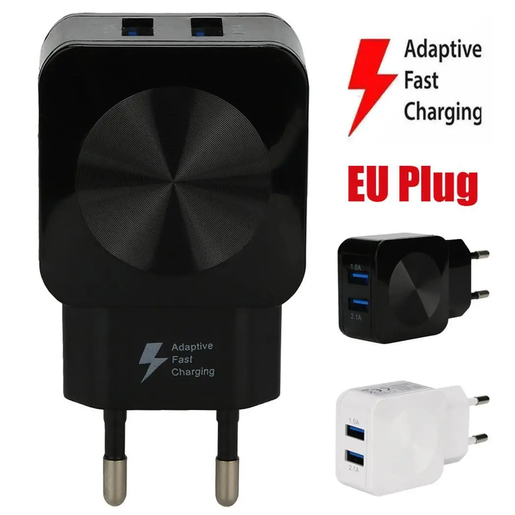 Universal Dual USB Charger Charging Head For 5V 3.1A EU Plug UK Smartphone 2000mA 2 Tablet 220V 50-60Hz | Мобильные телефоны и