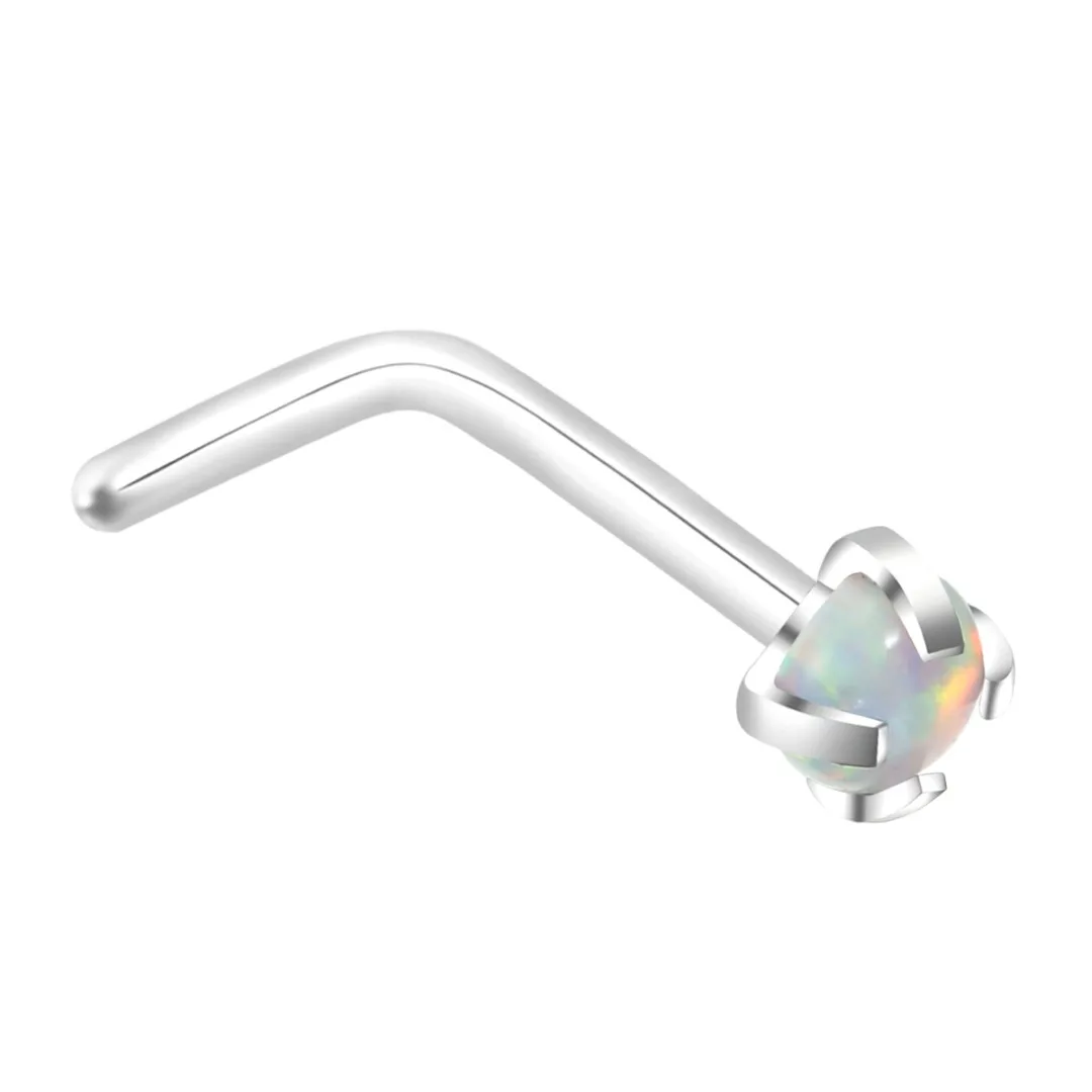 3 шт./лот хирургическая сталь Опал Кристалл L образный винт кольцо для носа