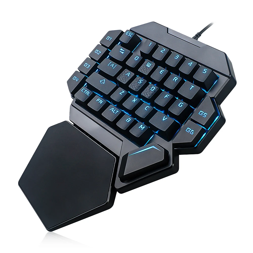 K50 RGB Проводная игровая клавиатура с одной рукой синий переключатель