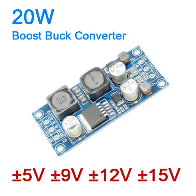 

20W DC-DC Buck boost 5-35V 12V 24V to ± 5V ± 9V ± 12V ± 15V Dual Power Supply Positive negative voltage module