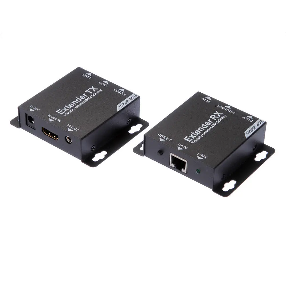 Лучшие предложения HDMI удлинитель TX + RX 1080P до 60 м по Cat6/7 UTP Ethernet RJ45 кабель ИК