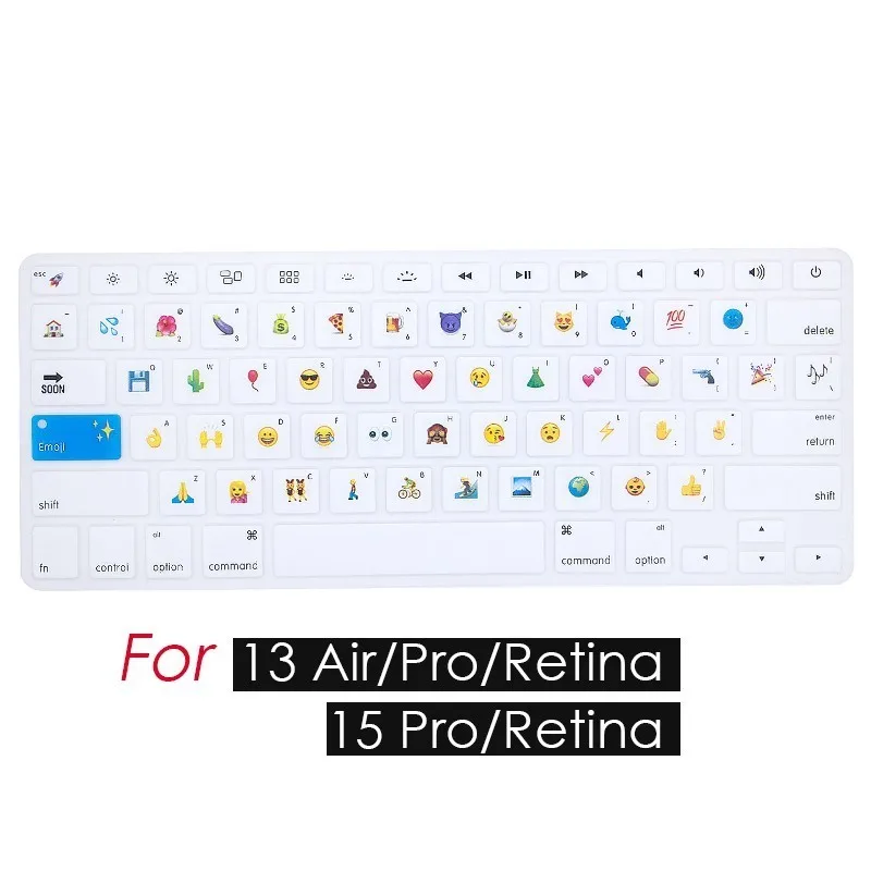 Силиконовый чехол для клавиатуры ноутбука пленка Macbook Air/Pro/Retina 13 15 дюймов версия