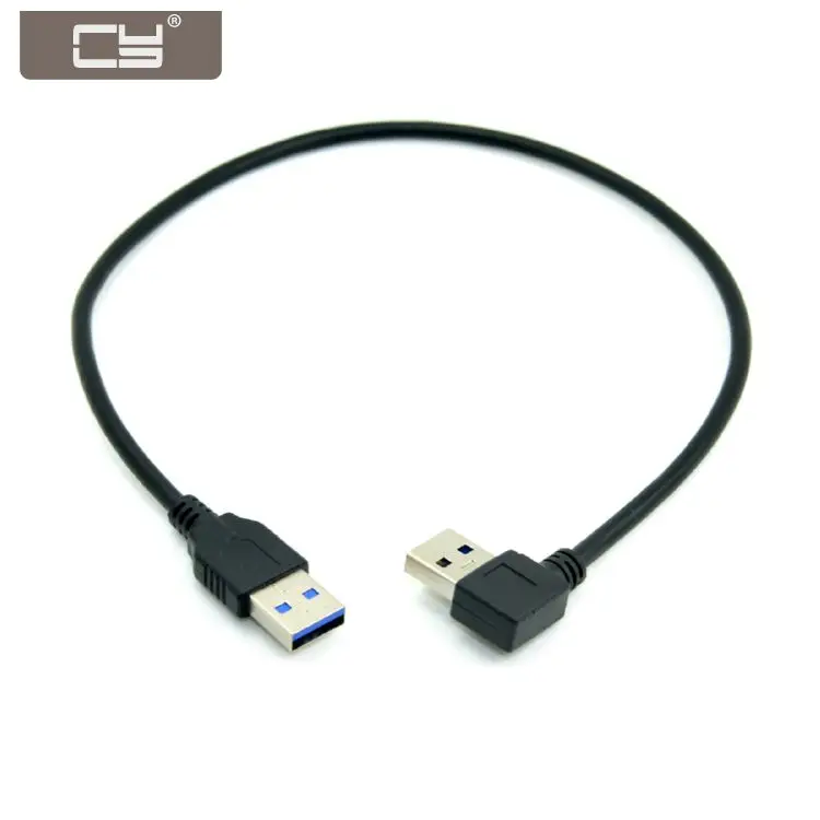 

CY 0.4M Right Angled 90 Degree USB 3.0 A Type Male to Straight A Type Male Data Cable