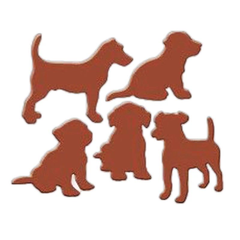 Lovely Dogs Craft Metal Cutting Dies Stencils for Card Making Scrapbooking Album Decoration