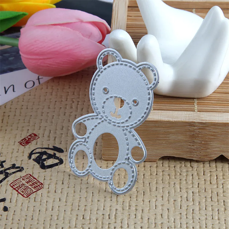 Милые Медвежонок штампы и для изготовления карт matrice de decoupe scrapbooking nouveau