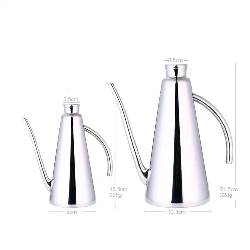 304 Stainless Steel Oil Pot Dustproof Insect Proof Leak Cover Long Mouth Bottle Creative Kitchen Cooking Storage | Дом и сад