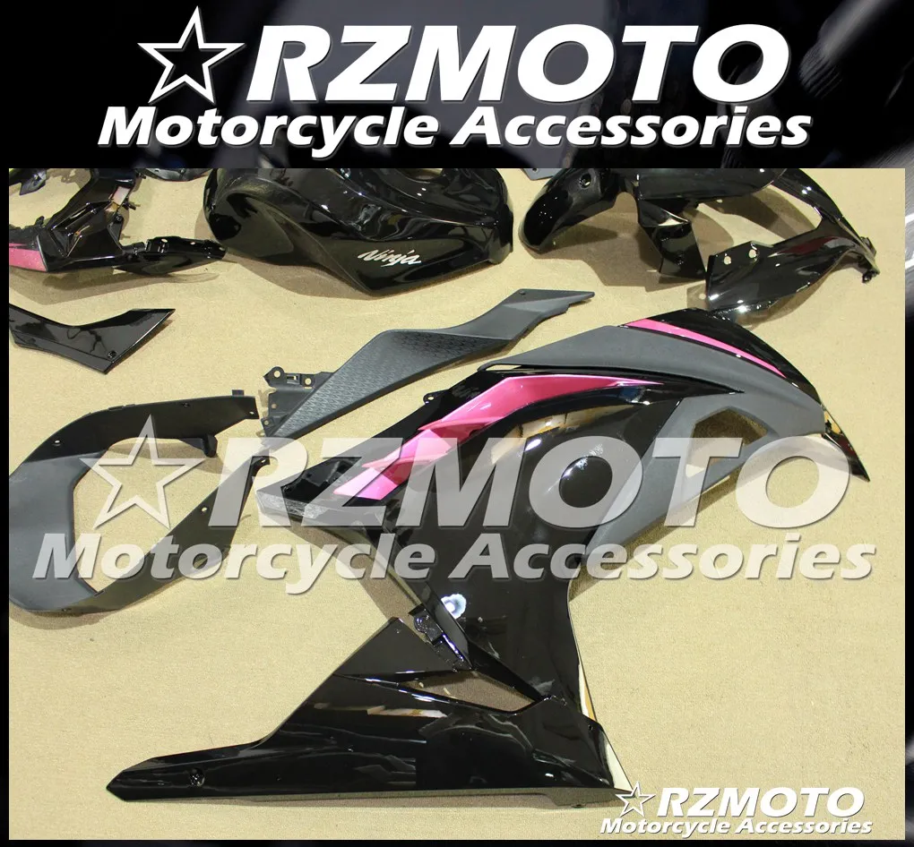ABS обтекатель кузова комплект пригодный для Kawasaki Ninja300R 13 14 15 16 17 Ninja250R EX250 EX300 2013 2014