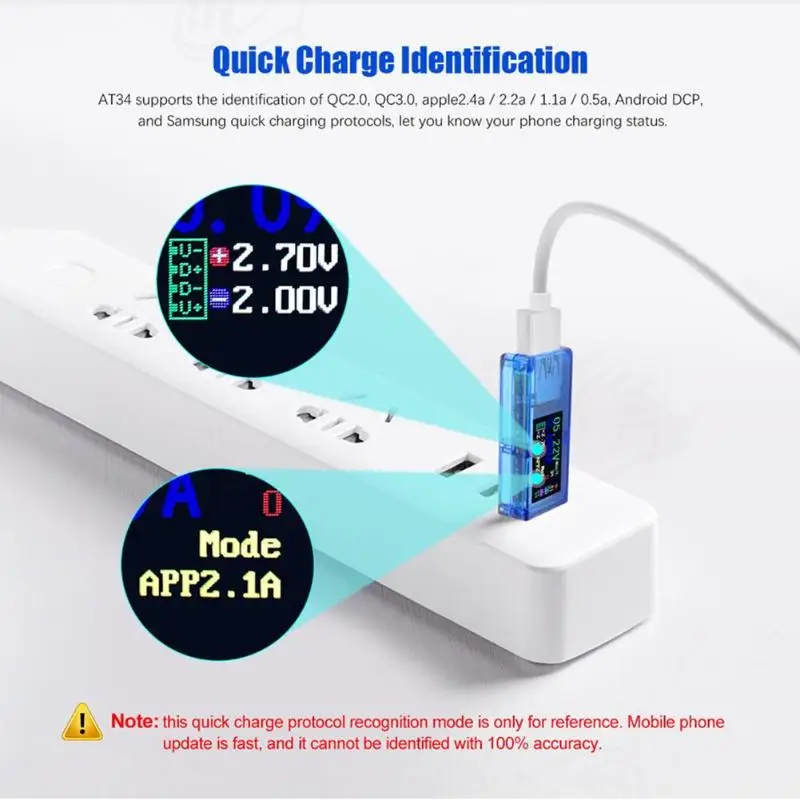 Тестер емкости напряжения тока USB 3 0 IPS тестер HD цветной экран Амперметр батарея