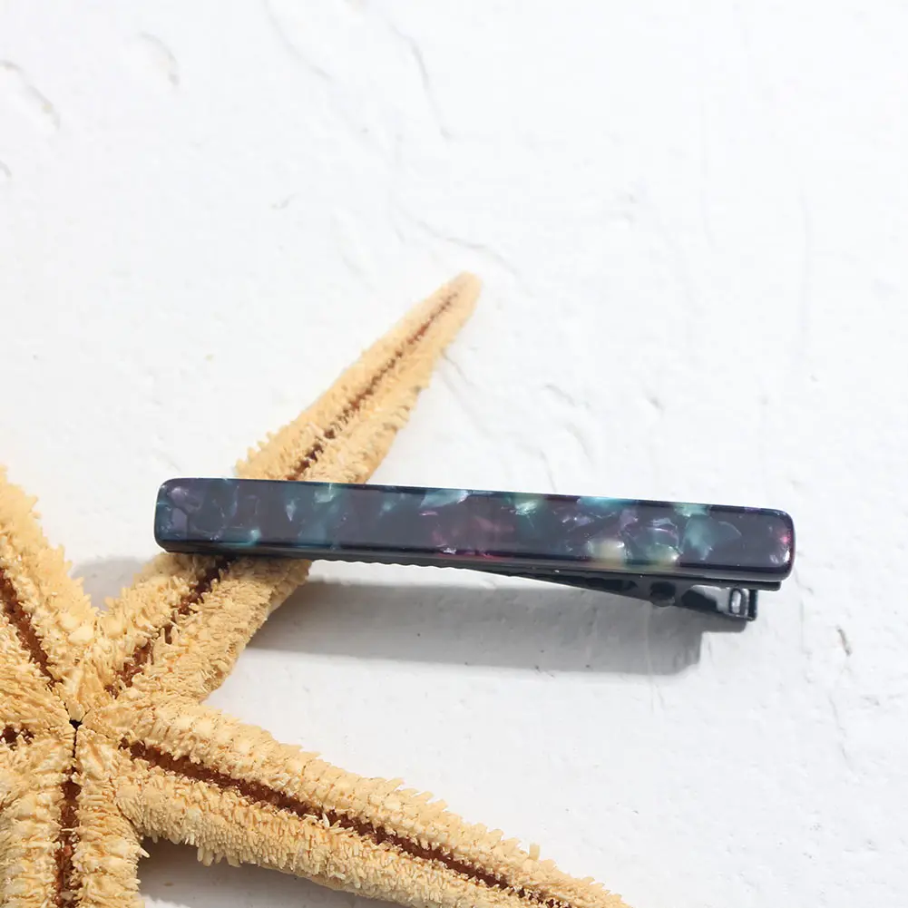 Flatfoosie 2019 New Acrylic Hair Clips For Women Girls Rectangle Geometric Vintage Colorful Hairpins Barrettes Accessories | Украшения и