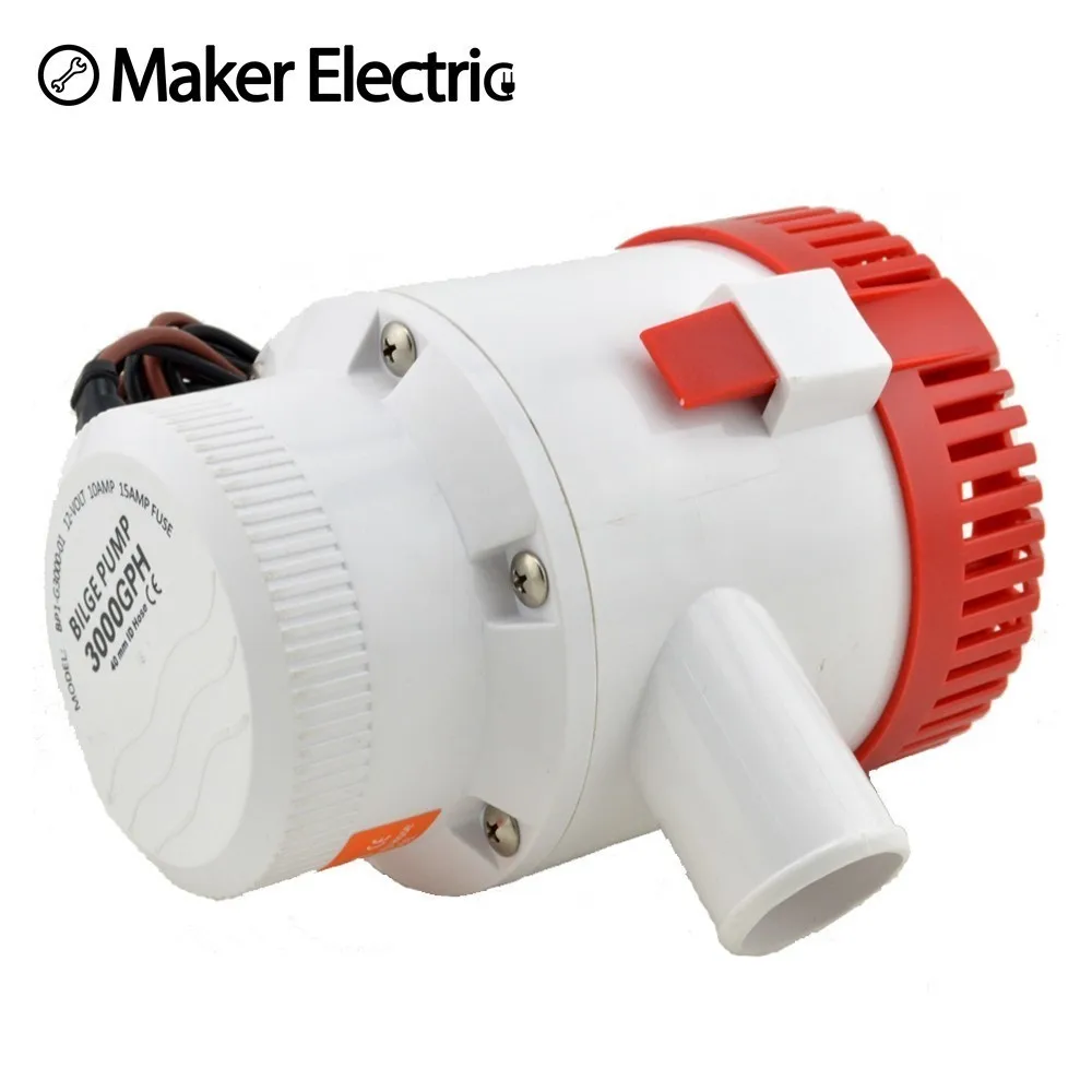 Откачивающий насос 12/24 В 1500/2000/3000/3500GPH Аккумуляторный откачивающий лопастной