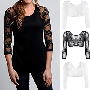 Летние популярные женские кружевные футболки, тонкий Тоньше с длинным рукавом, с удивительными руками от Flab до Fab, легкий топ-рубашка с запахом