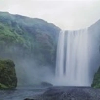Панорамный вид на водопад Skogafoss Waterfall Skogar Iceland постер печать (15x6) | Дом и сад