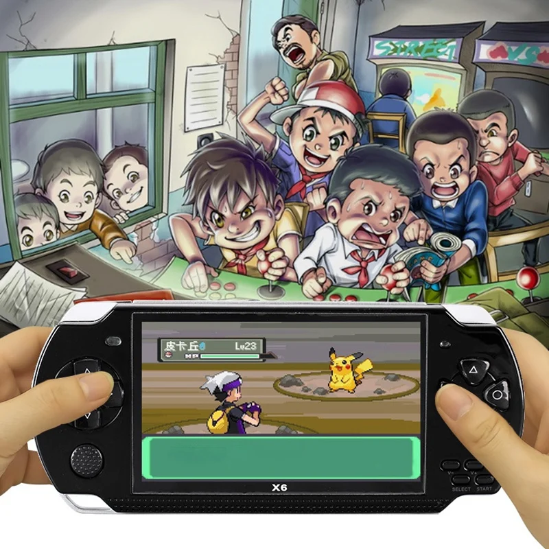 Powkiddy 4 3 дюймов Ретро портативная игровая консоль 8 Гб Портативный видеоигры