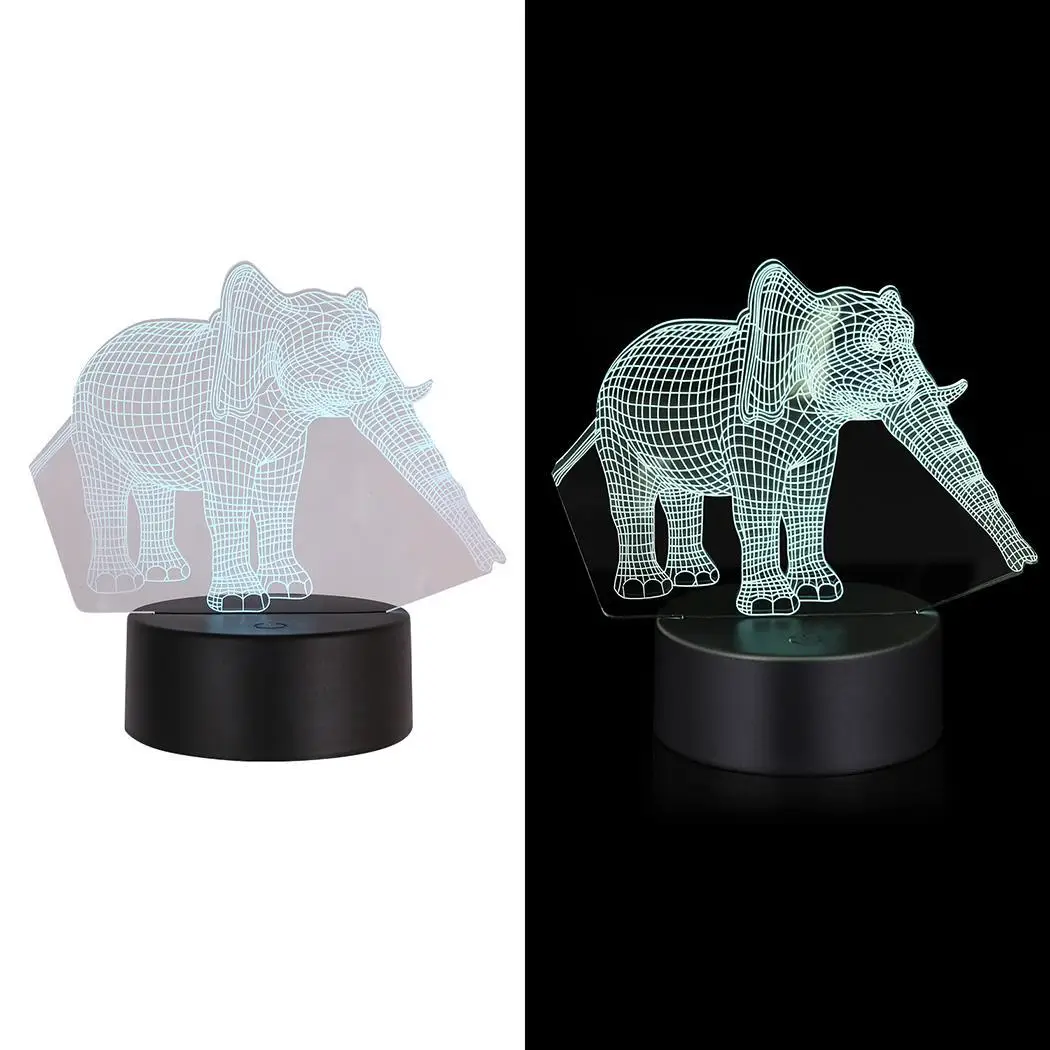 Креативная 3D лампа для визуализации ночник х батарейки АА USB Настольная 3 Вт