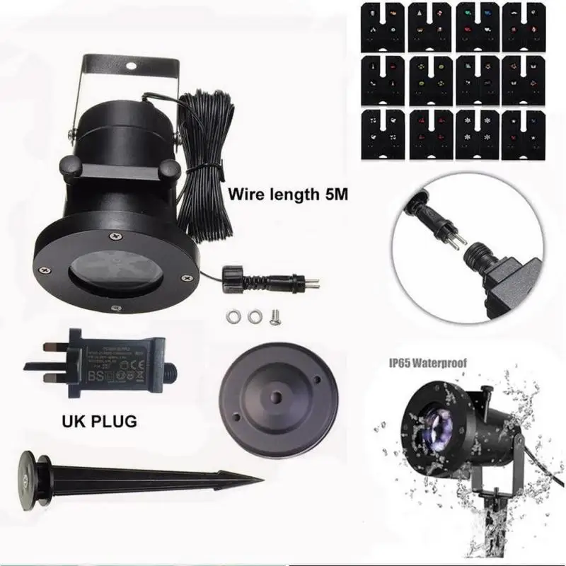 Christmas Laser Snowflake Projector Light Outdoor LED Lamp Waterproof Disco Lights Home Garden Star outdoor Decor A35 | Дом и сад