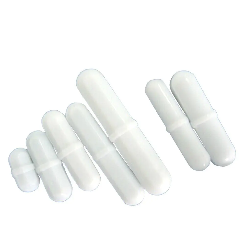 7pcs Octagon PTFE Magnetic Stirrer Mixer Stir Bars with  pivot ring White Color