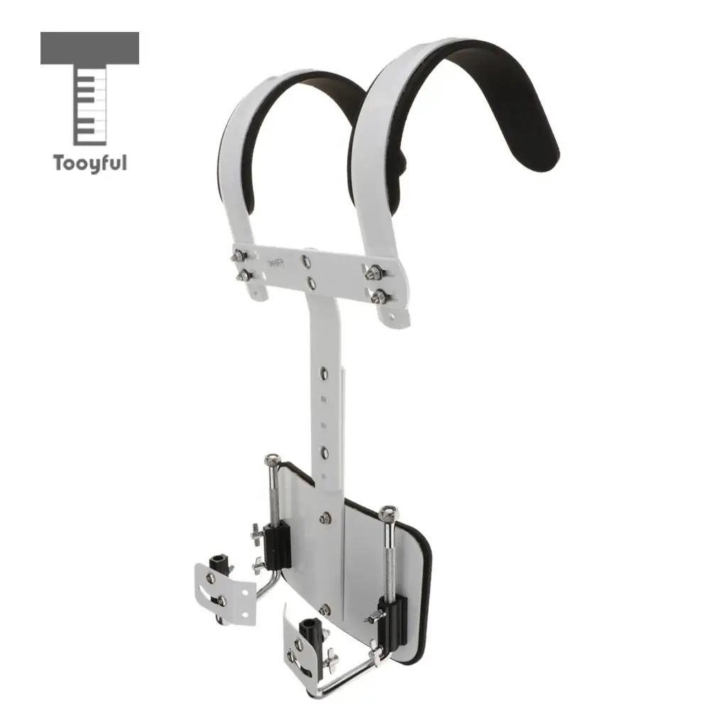 Tooyful Adjustable Aluminium Alloy Marching Small Snare Drum Carrier Holder for Drummer Percussion Accessory