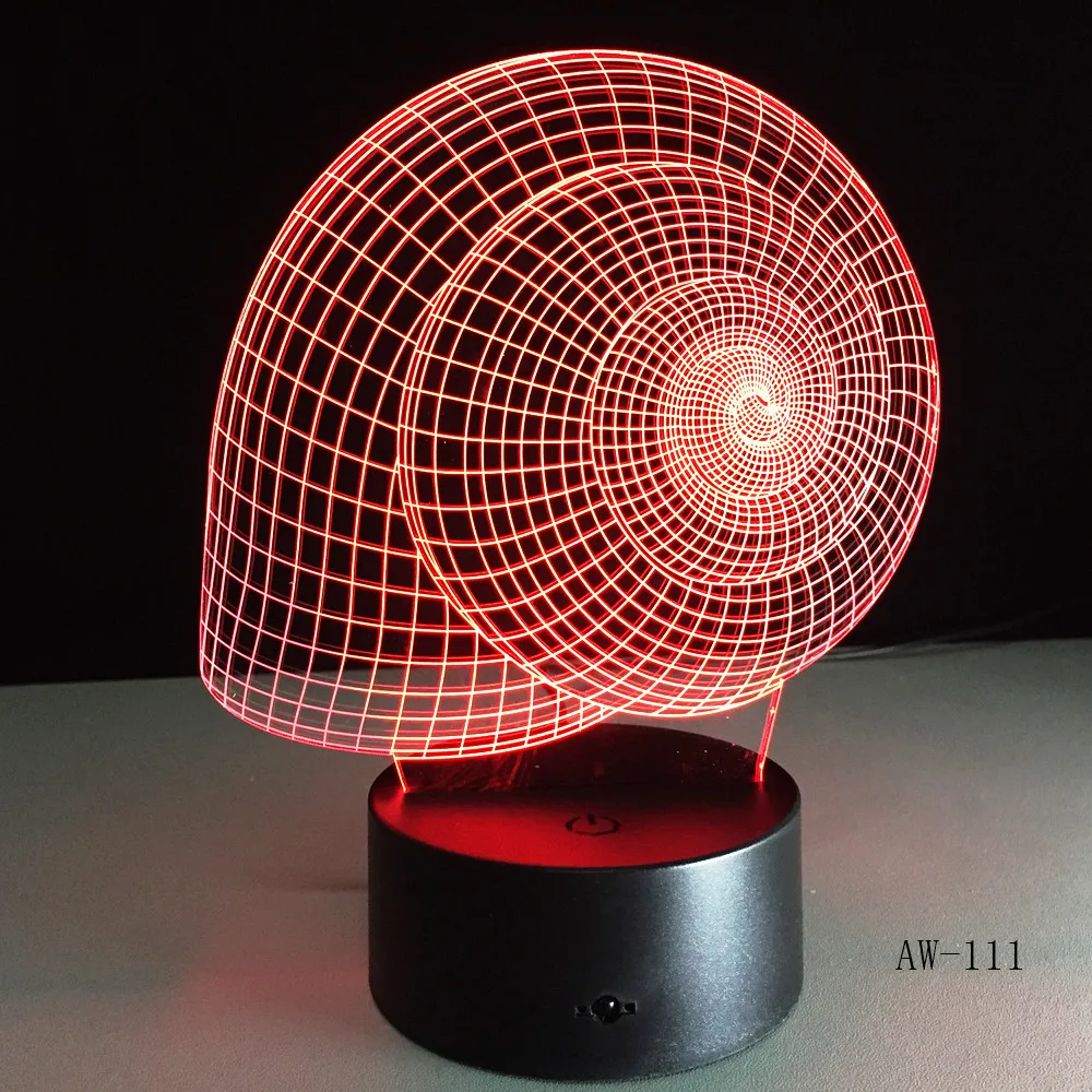 Животное Улитка 3D лампа градиентное освещение LED USB настроение ночник