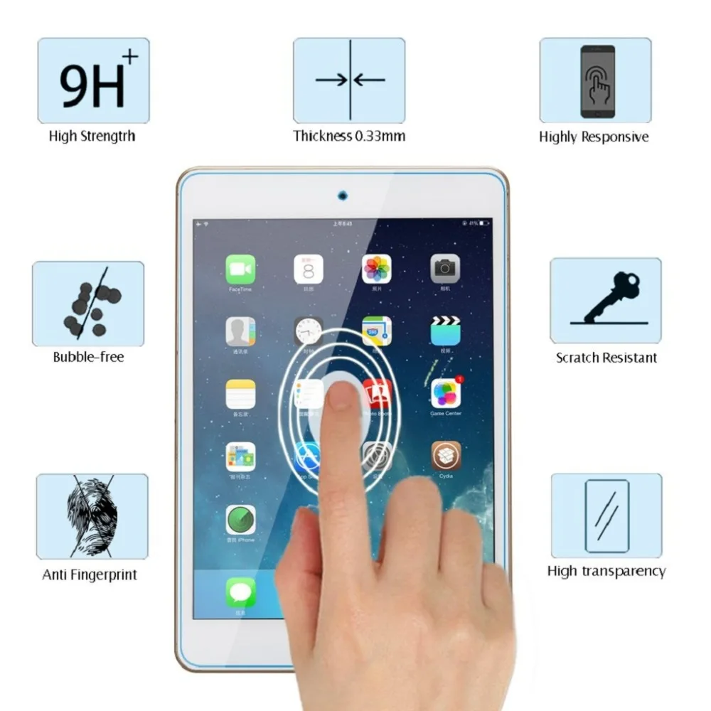 9H Защита экрана для iPad mini 4 5 Закаленное стекло Pro 9 7 10 12 2017 2 3 6 пленка|Защитные