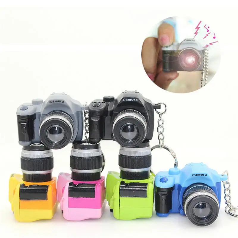 Мини цифровой DSLR брелоки Ретро камера светодио дный стиль светодиодной вспышкой