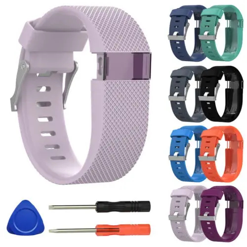 Черный Сменный браслет с ремешком набор инструментов для Fitbit Charge HR Small Or