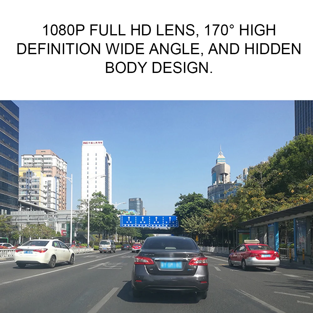 Автомобильный мини видеорегистратор ADAS Full HD цифровой для Android APP мультимедийный