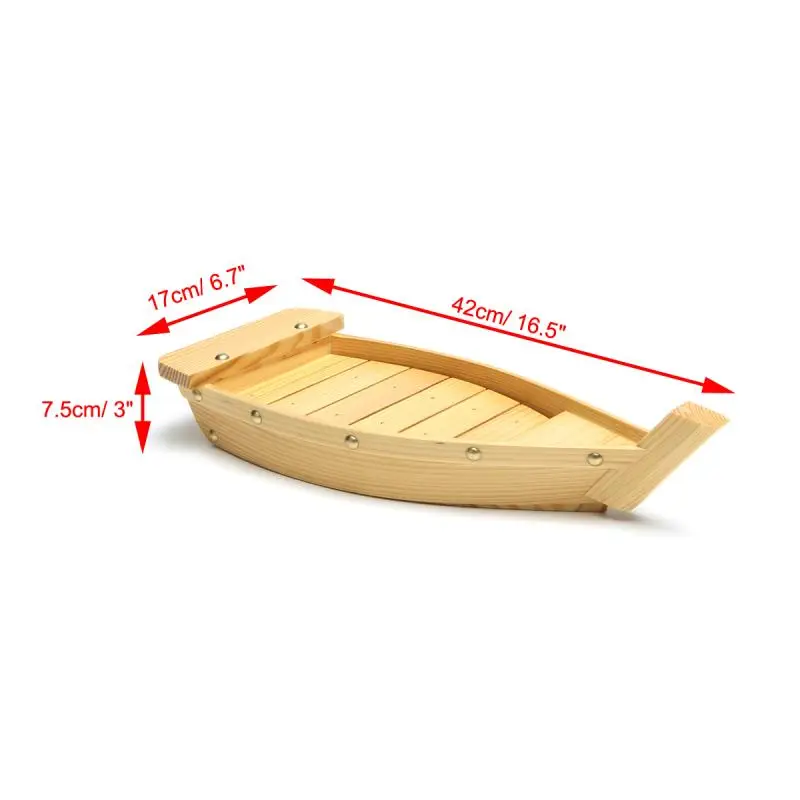 42X17X7.5Cm японская кухня лодки для суши инструменты дерево ручной работы простой