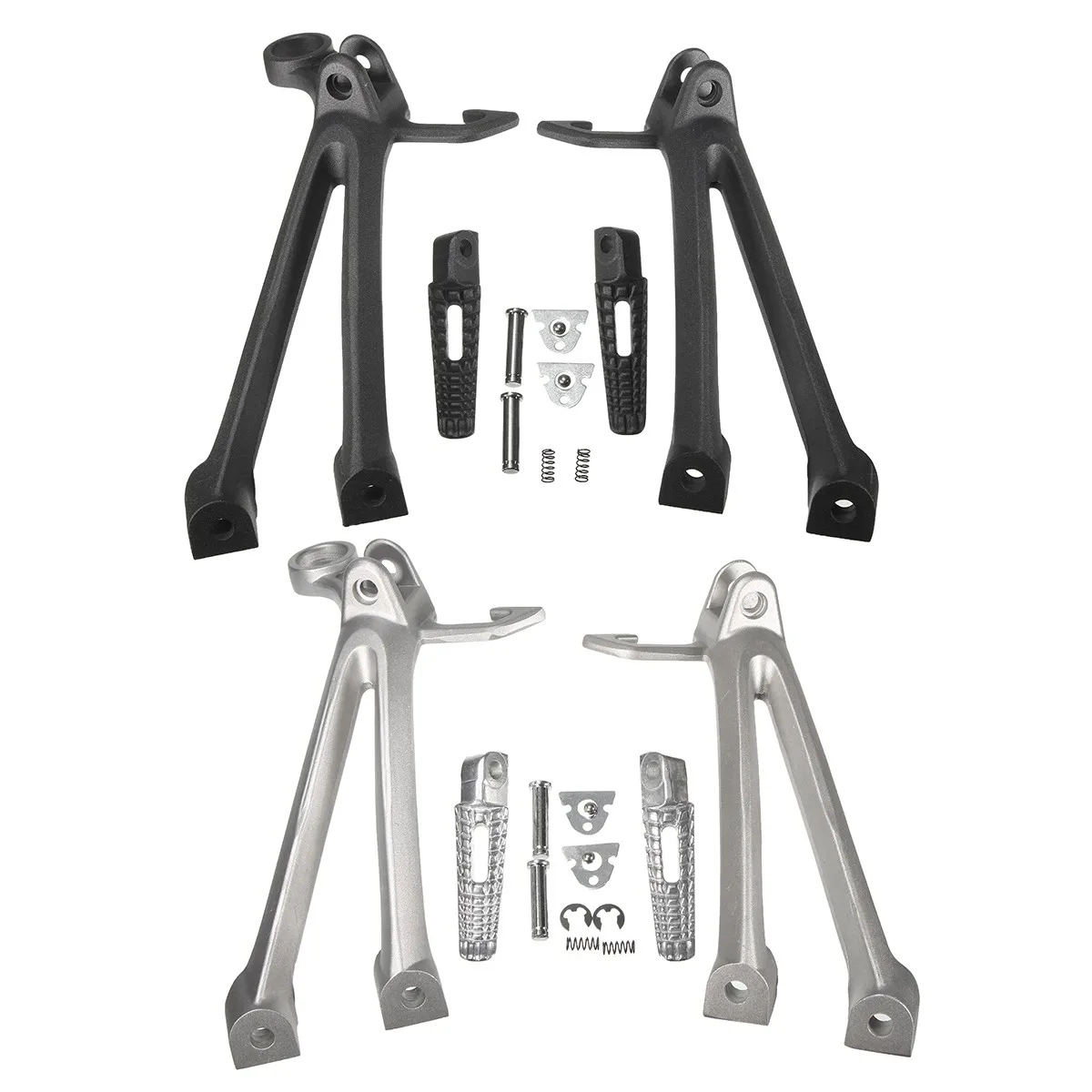 Подножки из алюминиевого сплава для Suzuki GSXR 600 750 2011 2012 2013 черные/серебристые 1