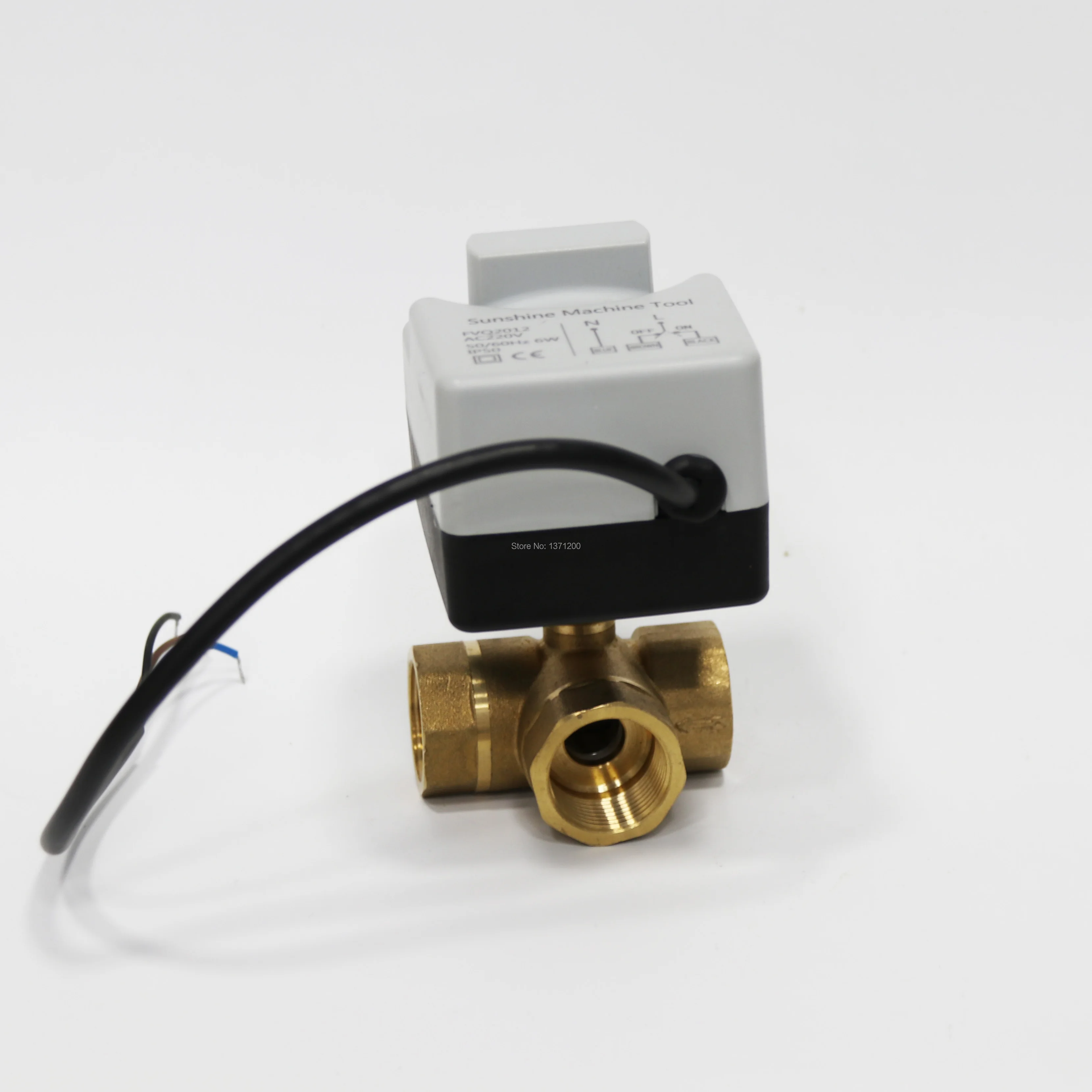 AC220V DN15(G1/") до DN40(G1-1/2") 3 way 3 провода латунный моторизованный шаровой клапан/Электродвигатель с ручным переключателем