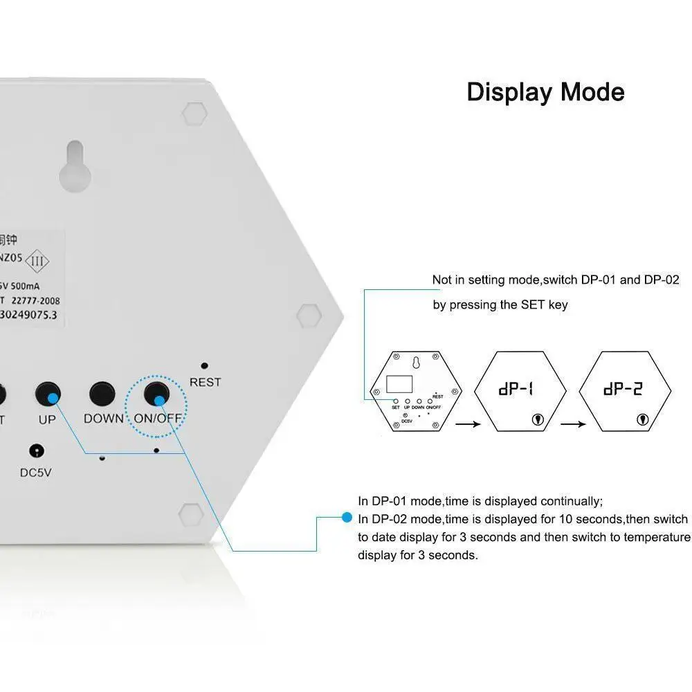 Светодиодный Повтор легкий термометр-излучающий ночник будильник дисплей