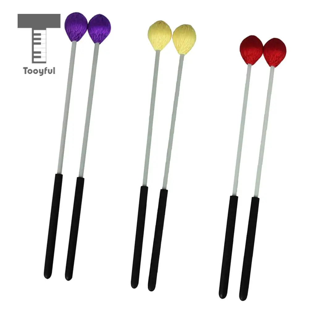 

Tooyful 1 Pair Marimba Mallets Glockenspiel Xylophone Perform Practice Sticks Beaters Percussion Instrument Accessory