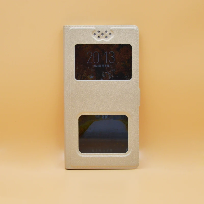 Dower me универсальный чехол-книжка из искусственной кожи с двойным окном для BQ BQ-5302G