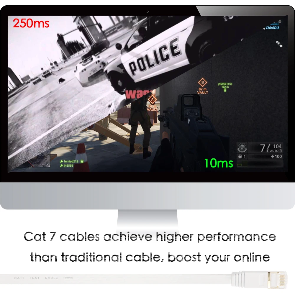 Соединительный кабель CAT 7 Ethernet для подключения к Интернету 3 м/5 м/8 м|Компьютерные